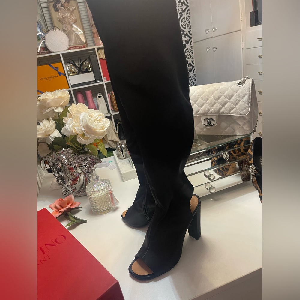 Jeffrey Campbell Black Over the Knee Boots